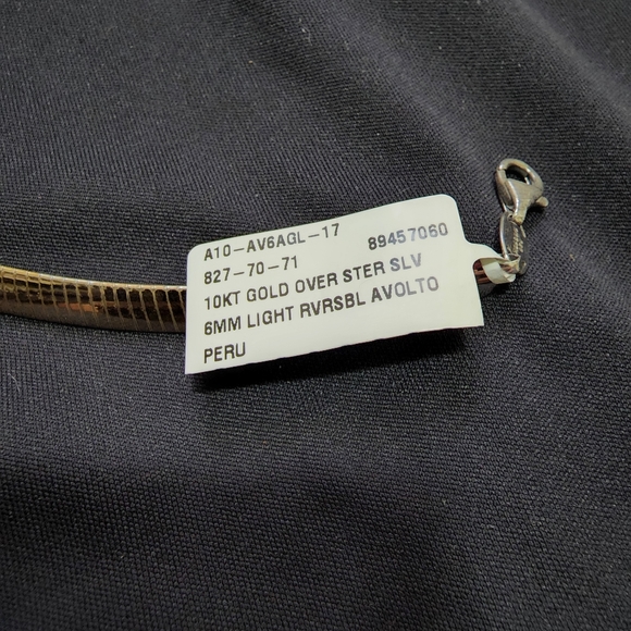 Elegant 10k on SS reversible necklace - Picture 4 of 4